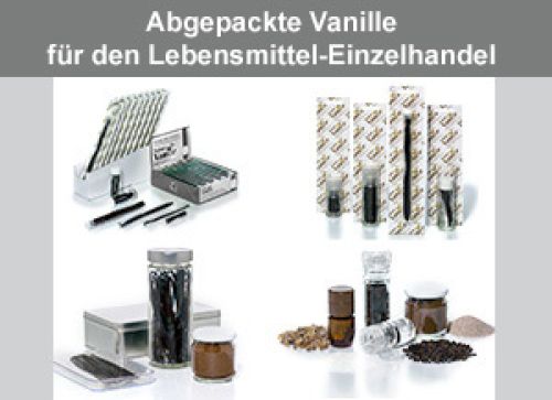 Abgepackte Vanille für den Lebensmittel-Einzelhandel